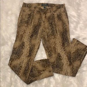 Snake print pants